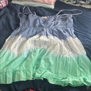 Fun & Flirt Blue and Green Ombre Tank Top